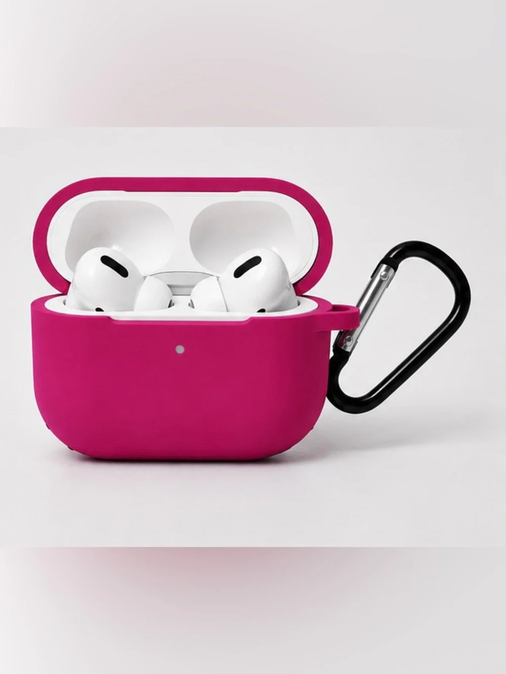 Hot Pink- Silicone AirPods Pro Case with Carabiner